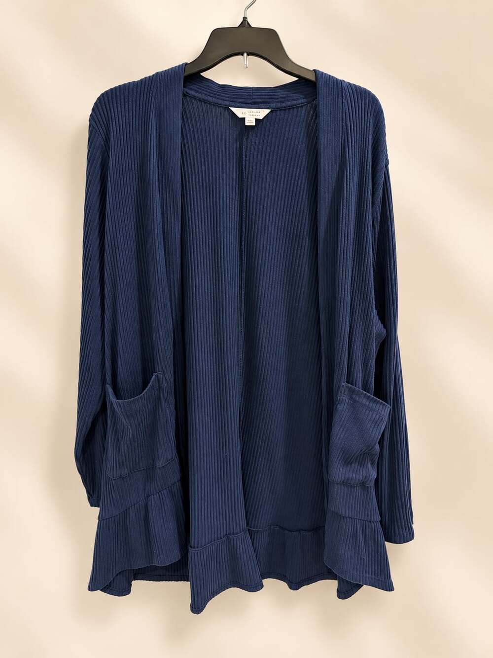 LC Lauren Conrad Ribbed Open Front Cardigan Sz XXL